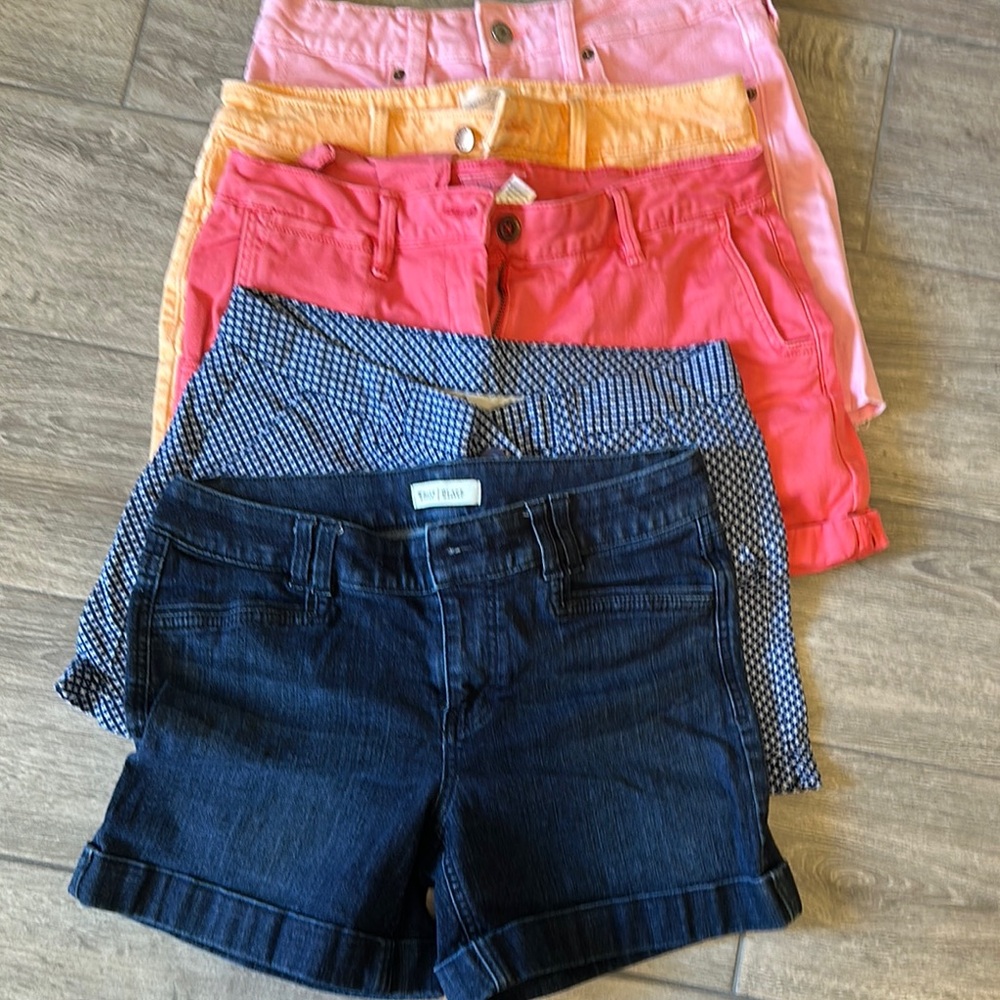 Denim&Co Women's Shorts Collection - Blue, Pink, Orange